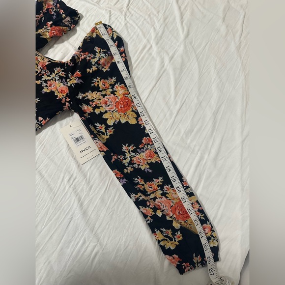 NWT RVCA Women’s Long Sleeve Floral Button Black Dress Size Small Originally$68 - Picture 9 of 9